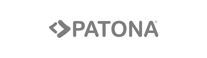 Patona logo with text and symbol on a white background.