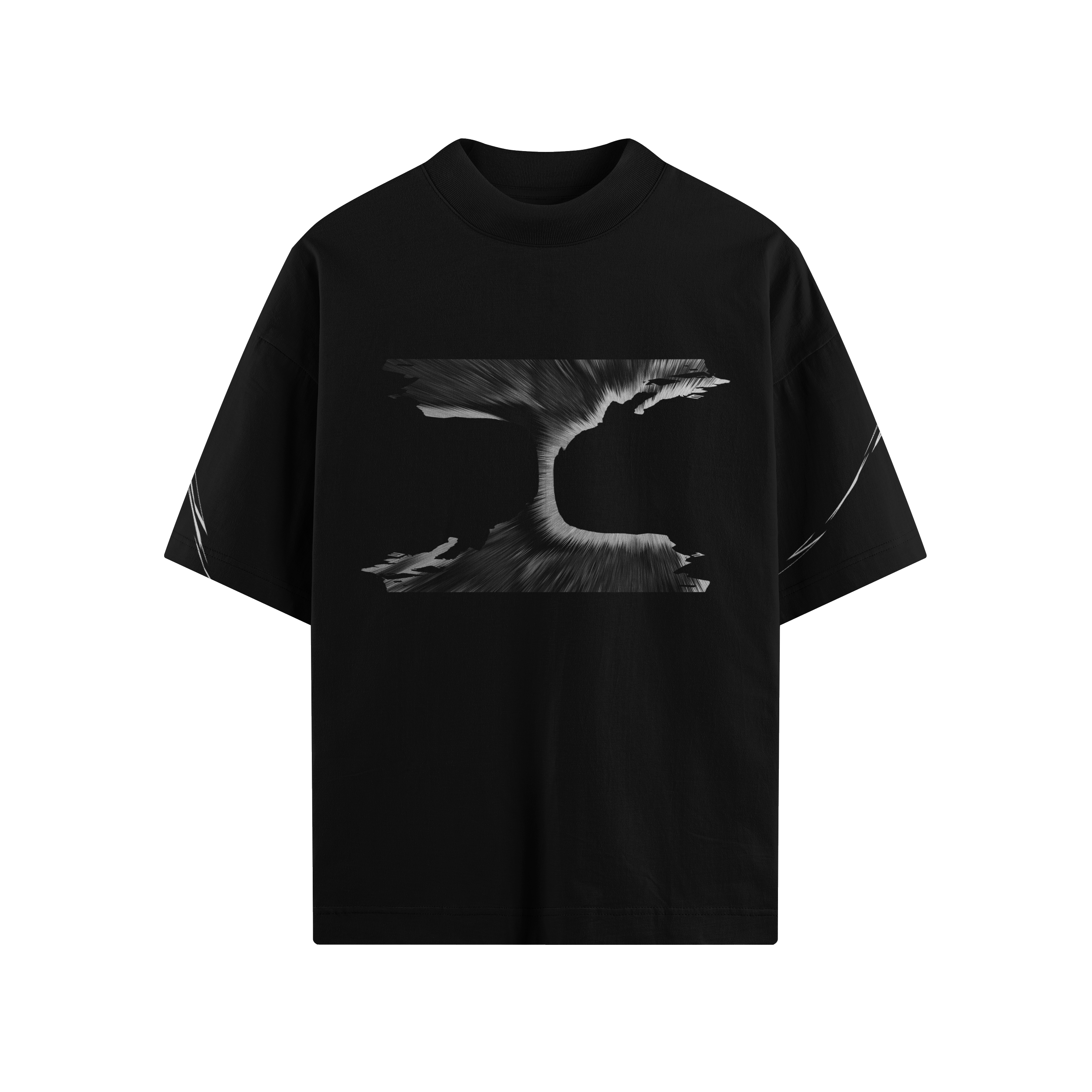 Oversized Tee — Black Hurricane
