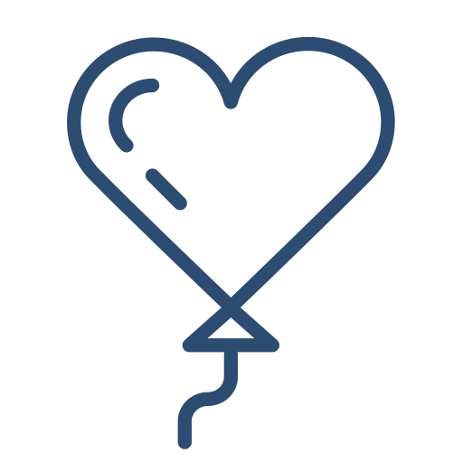 Herzförmiger Ballon mit Nadel