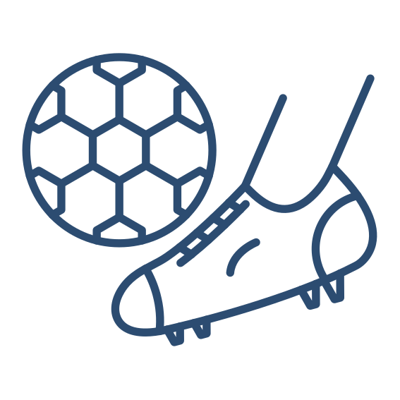 Fußballschuh mit Ball