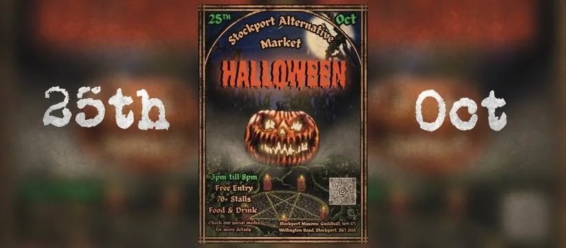 Halloween Goth Market pumpkin poster
