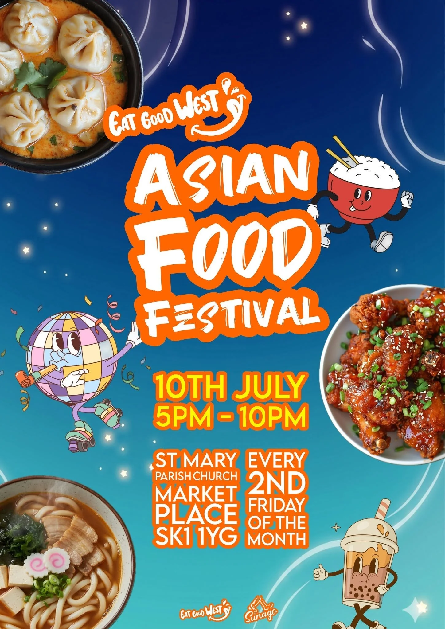 Eat Good West UK Poster for July event in Stockport