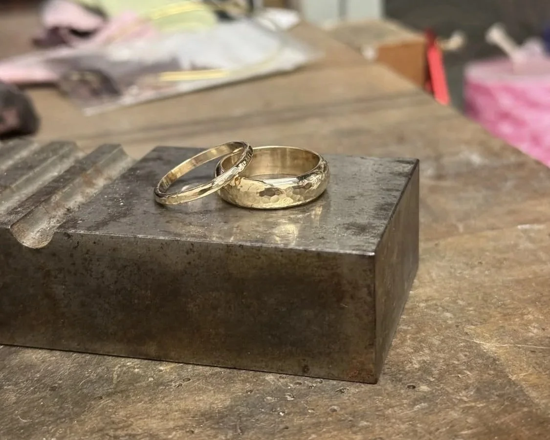 Handmade wedding rings at SJS Jewellery