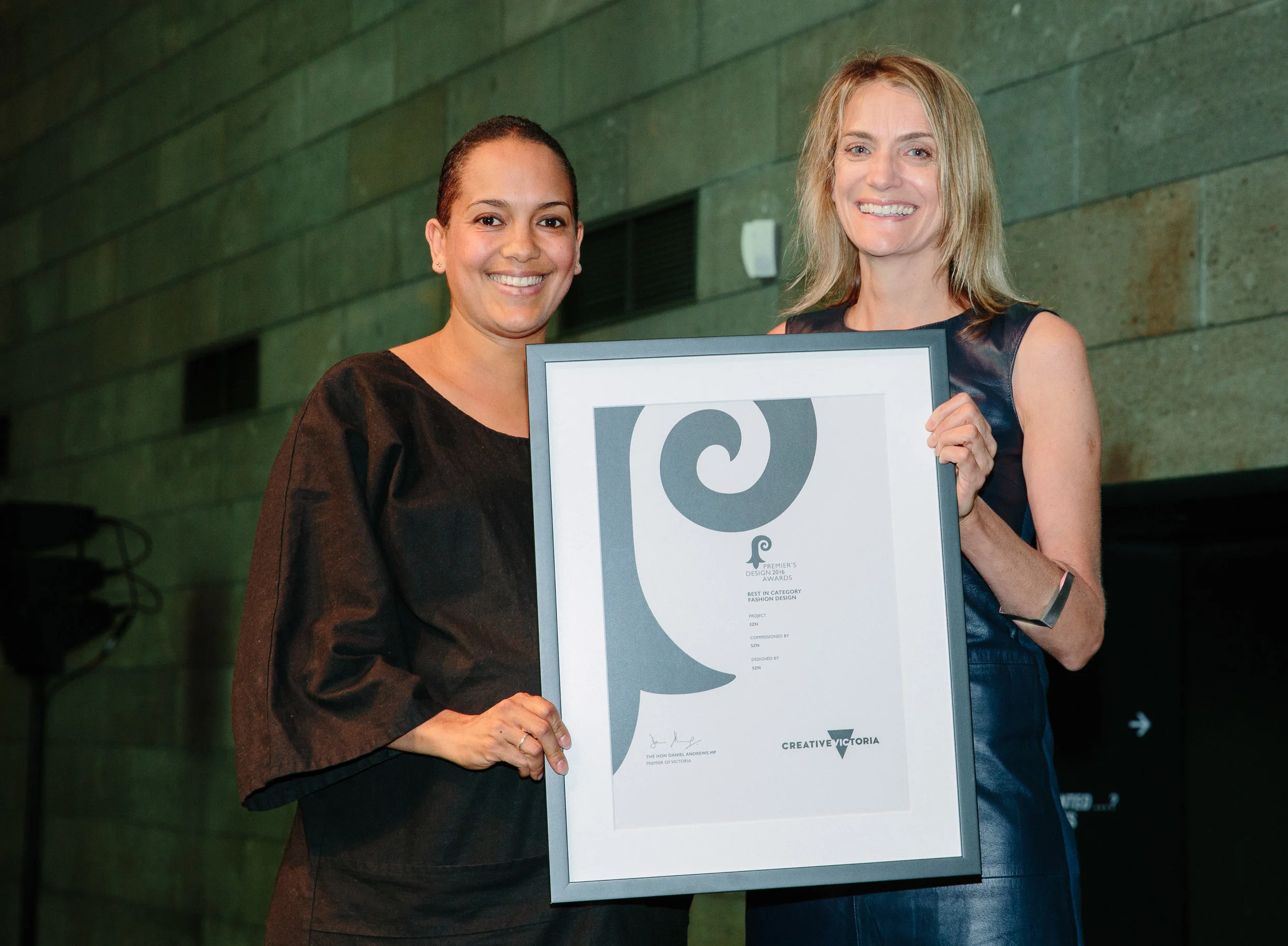 SZN WINS BEST IN FASHION DESIGN | VICTORIAN PREMIER'S DESIGN AWARDS