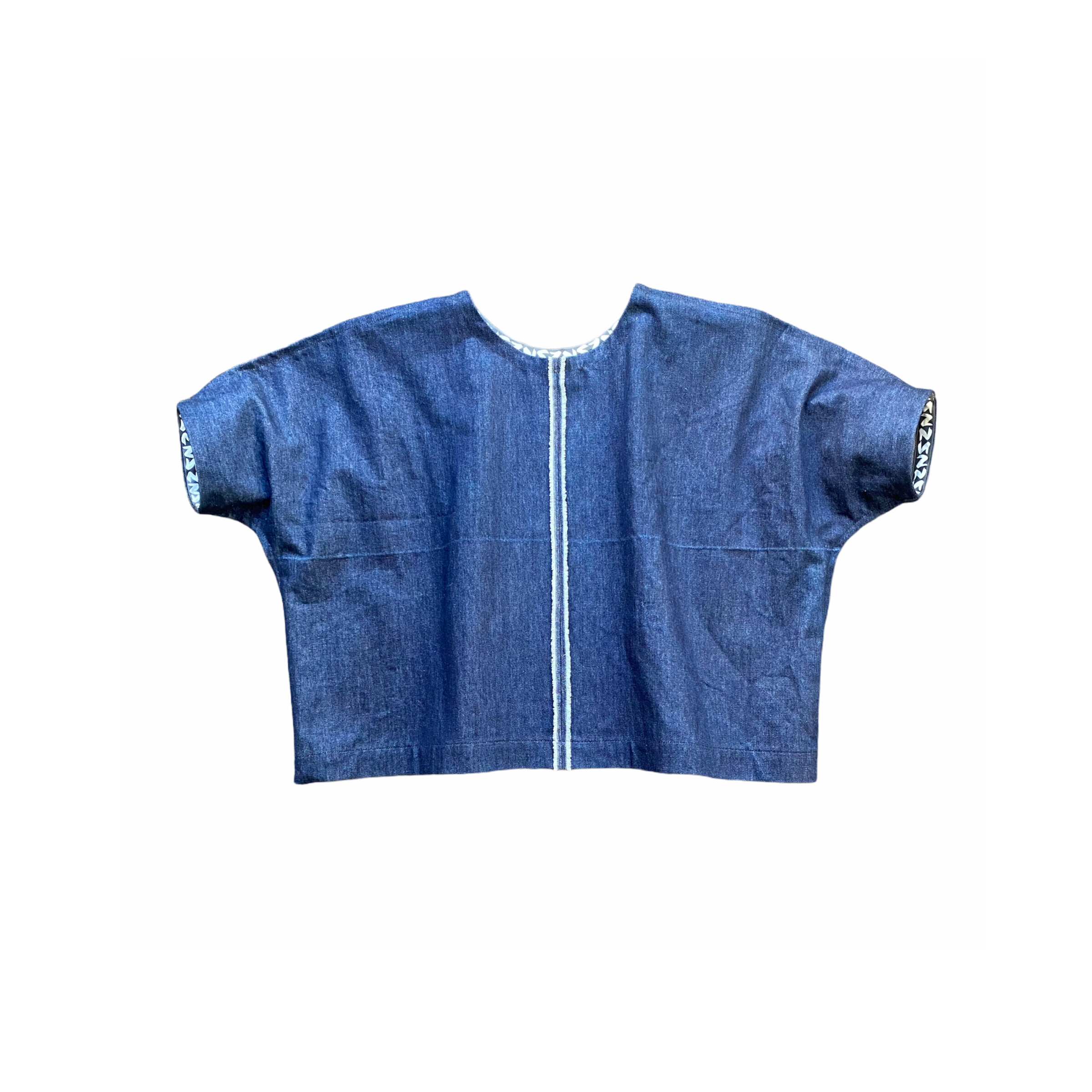 Batwing Crop Top Selvedge Detail