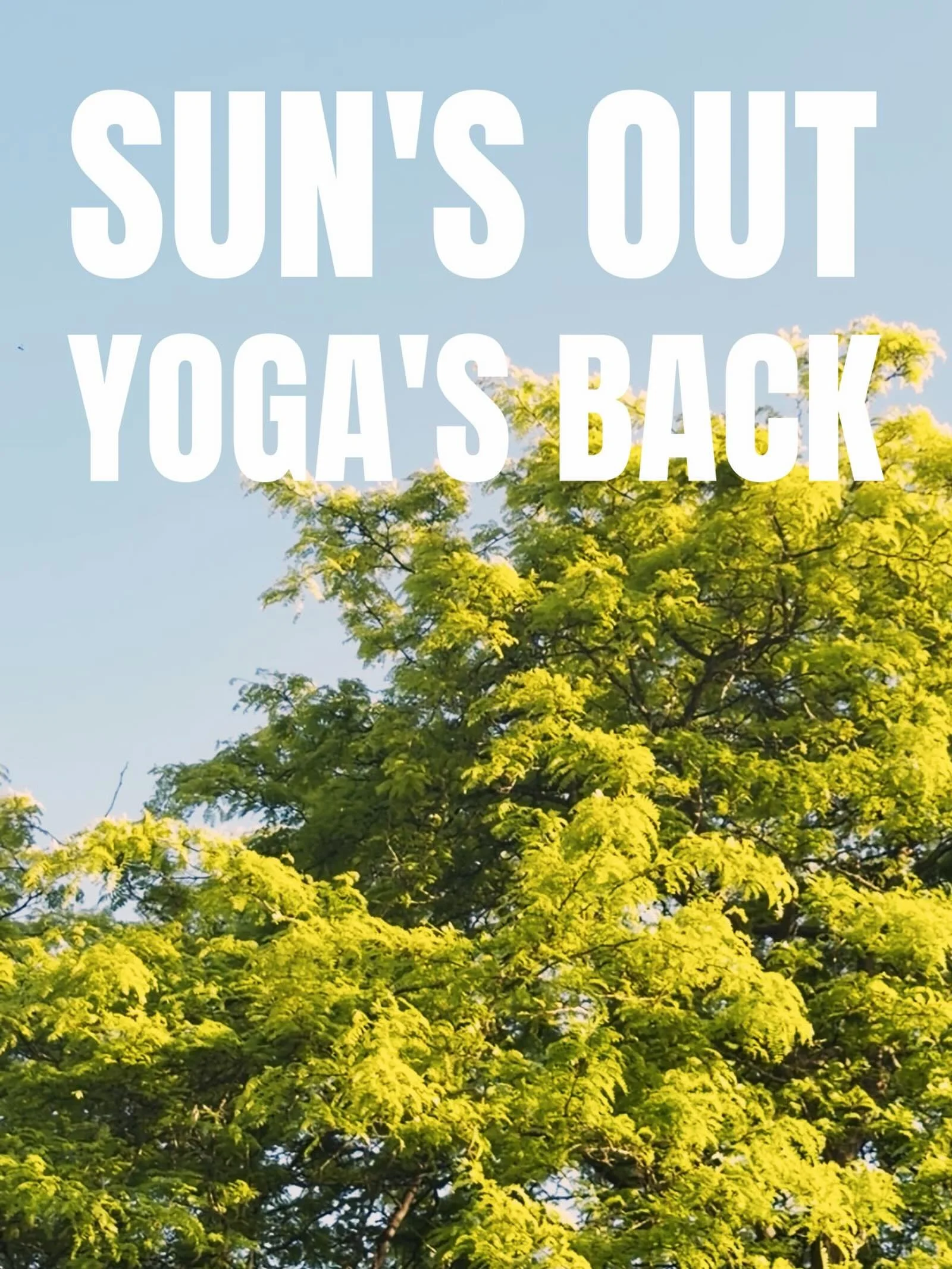 SUN'S OUT, YOGA'S BACK ☀️🧘&zwj;♀️

Starting next Saturday at 9:30am in Battersea Park.

Donation-based class &mdash; pay what you can, or not at all. Any profit will be donated to charity.

Bring a mat.

Want to join? DM me your phone number and I'l
