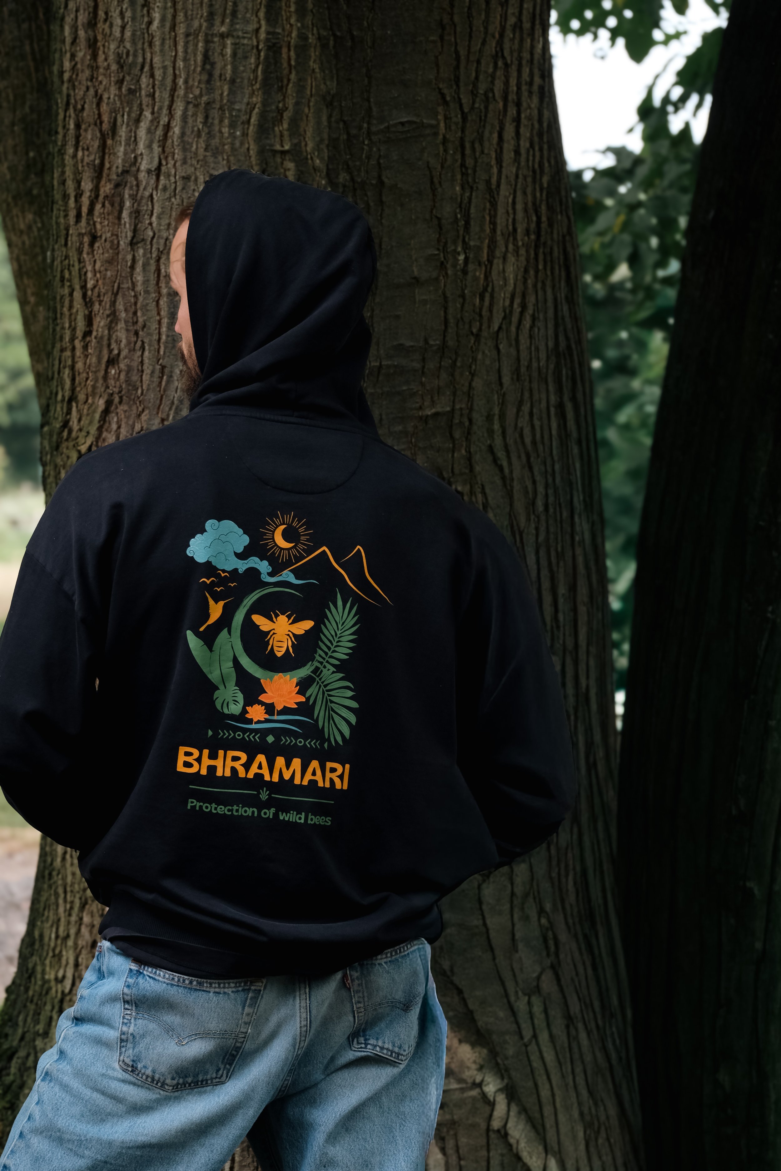 Biodiversity Hoodie washed black