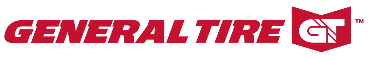 Generaltire logo with bold red text and a shield-shaped emblem featuring a tire and the words 'GNT' inside.