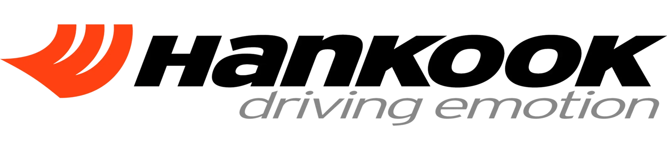 Hankook driving emotion logo with orange and black design.