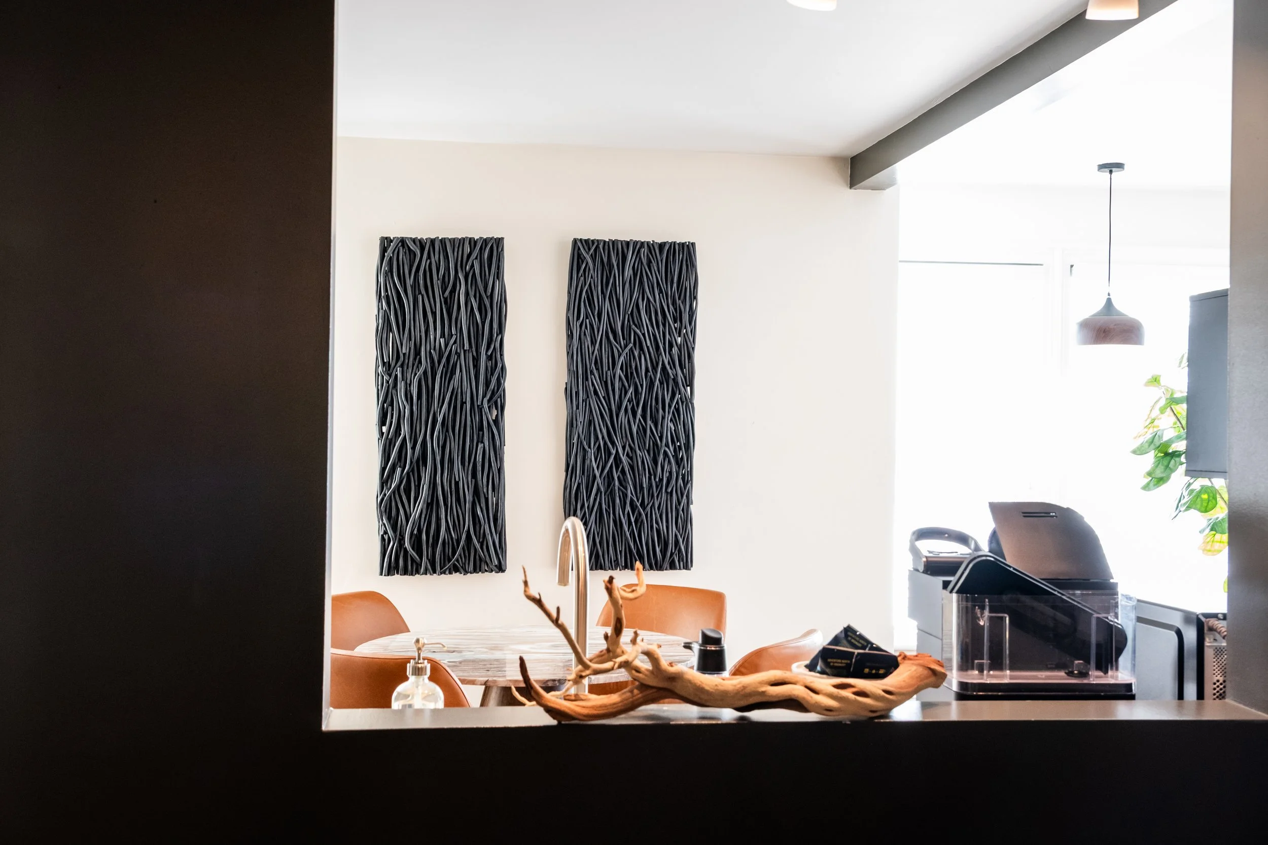 Living Area into Dining Area