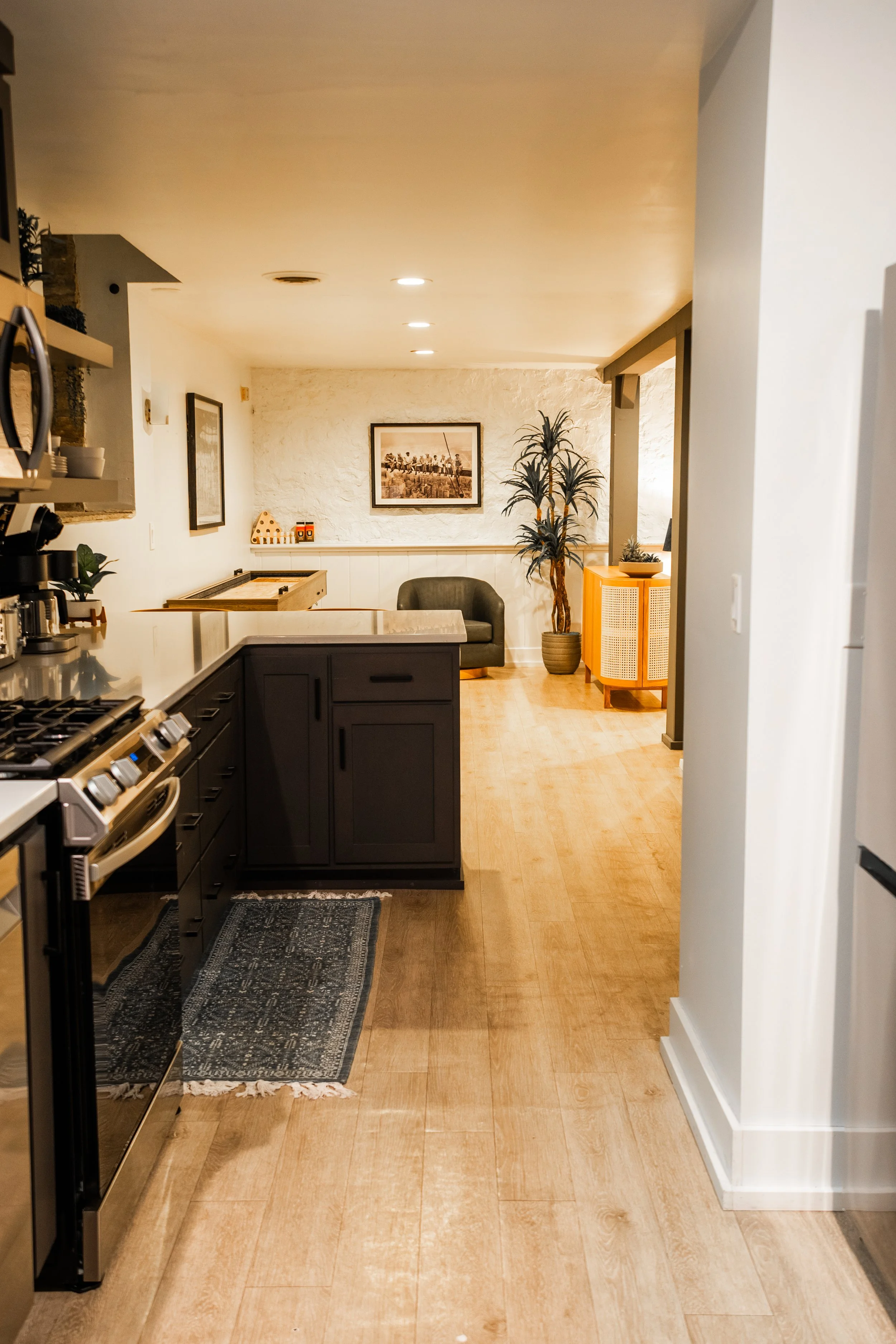 Kitchen into Shuffleboard Area