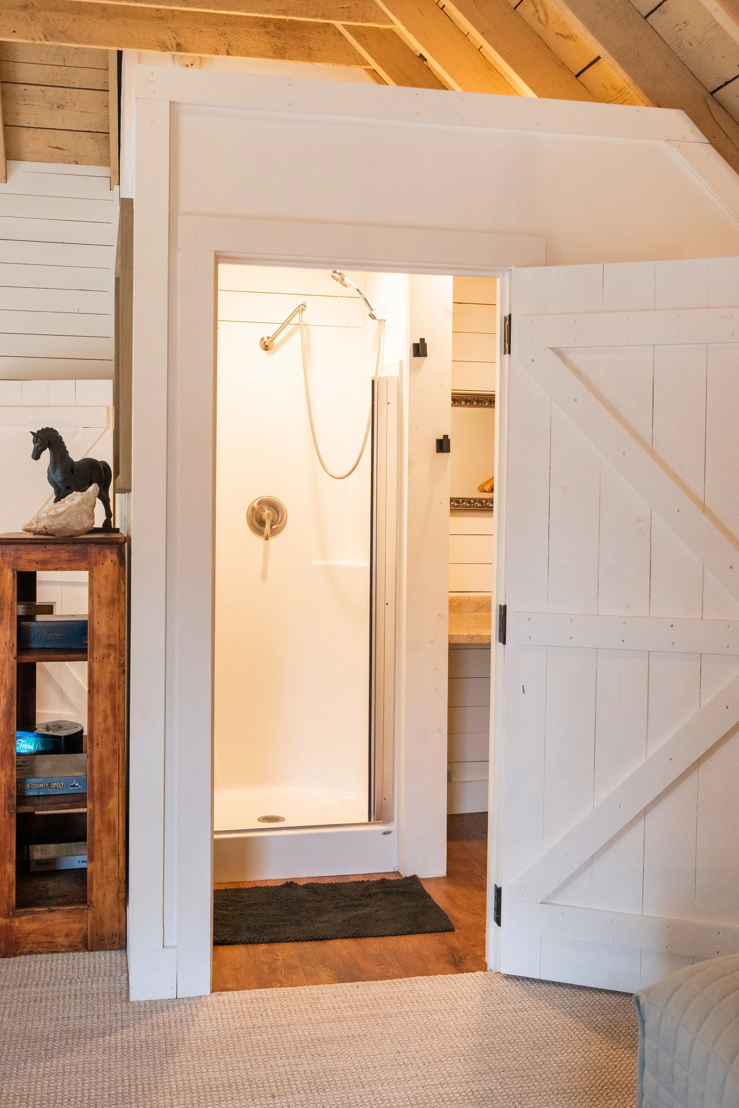 Bedroom entrance to shower