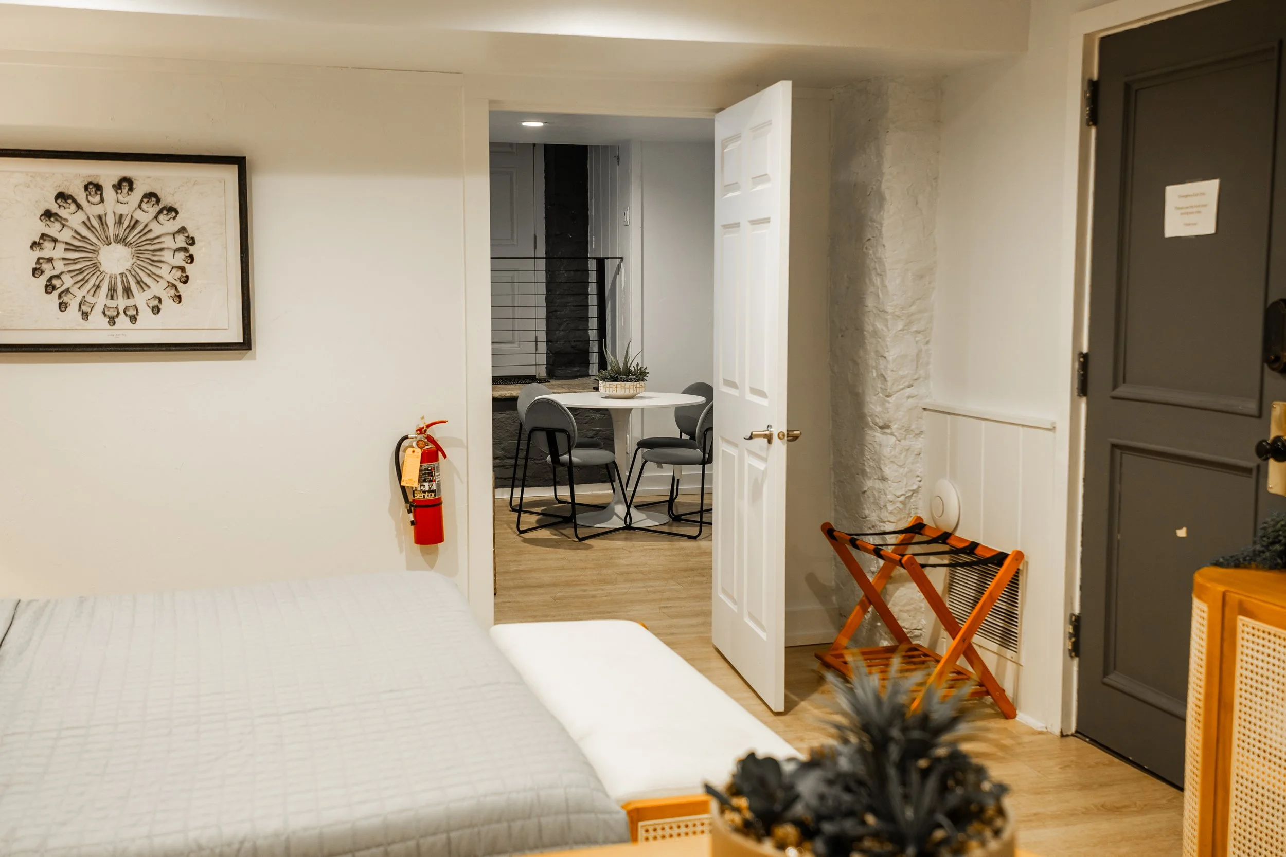 Bedroom into Dining Area