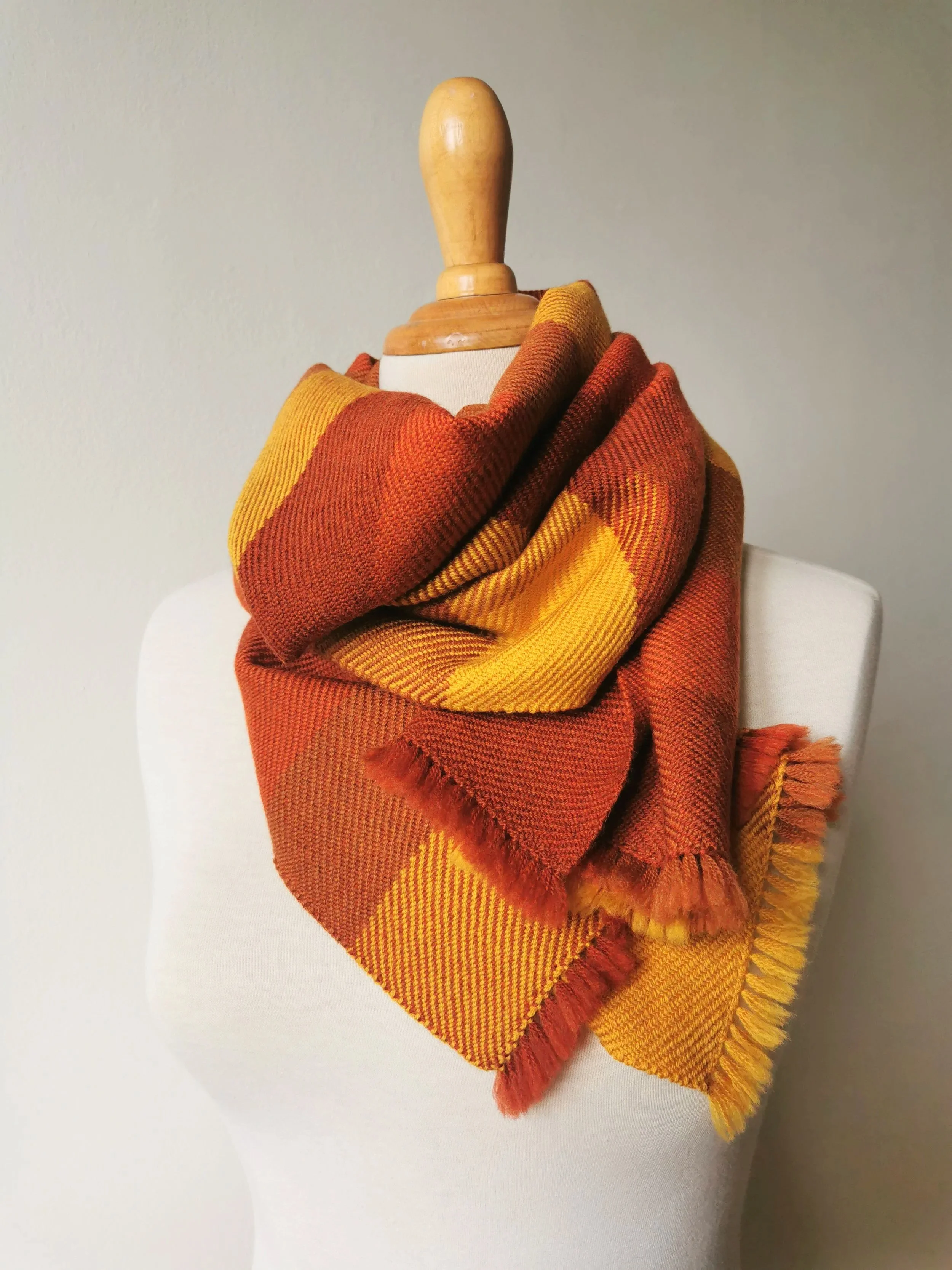 Ambre— Écharpe en pure laine merinos extra fine