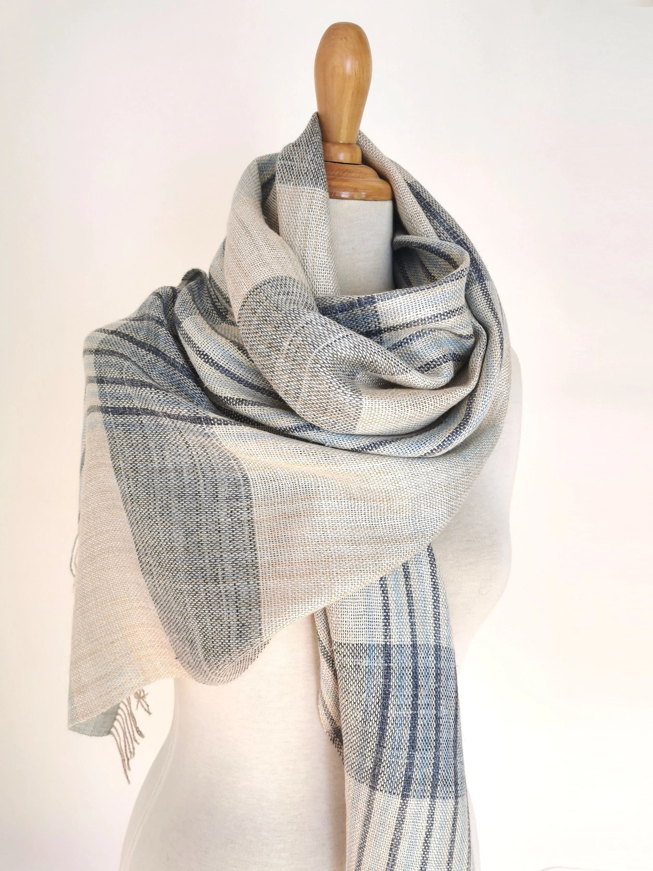 Horizon — Echarpe en soie et lin