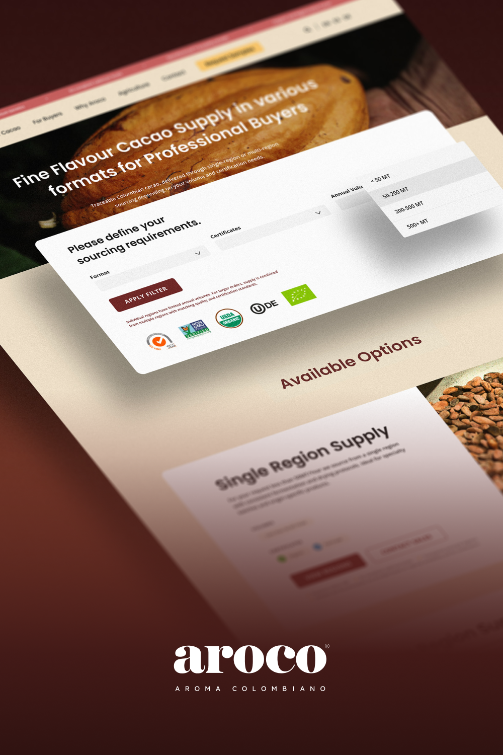 Aroco B2B UI/UX Optimization