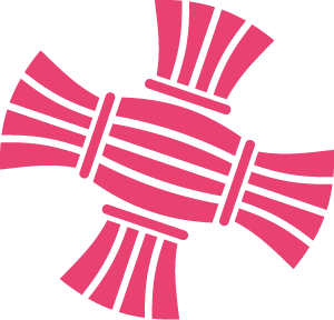 La Komian lyhderisti tunnus. Pinkki väri.