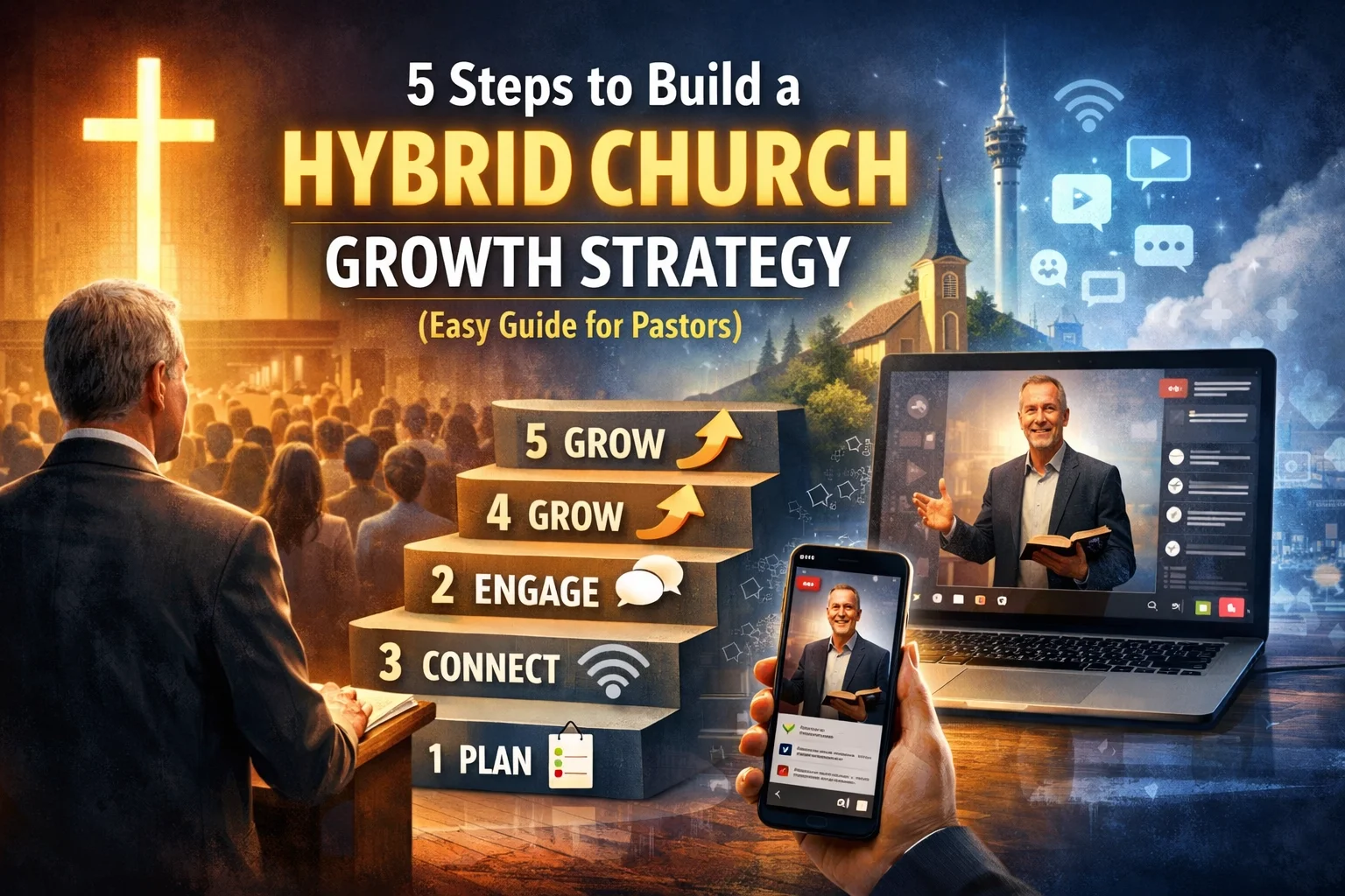 5 Steps to Build a Hybrid Church Growth Strategy (Easy Guide for Pastors)
