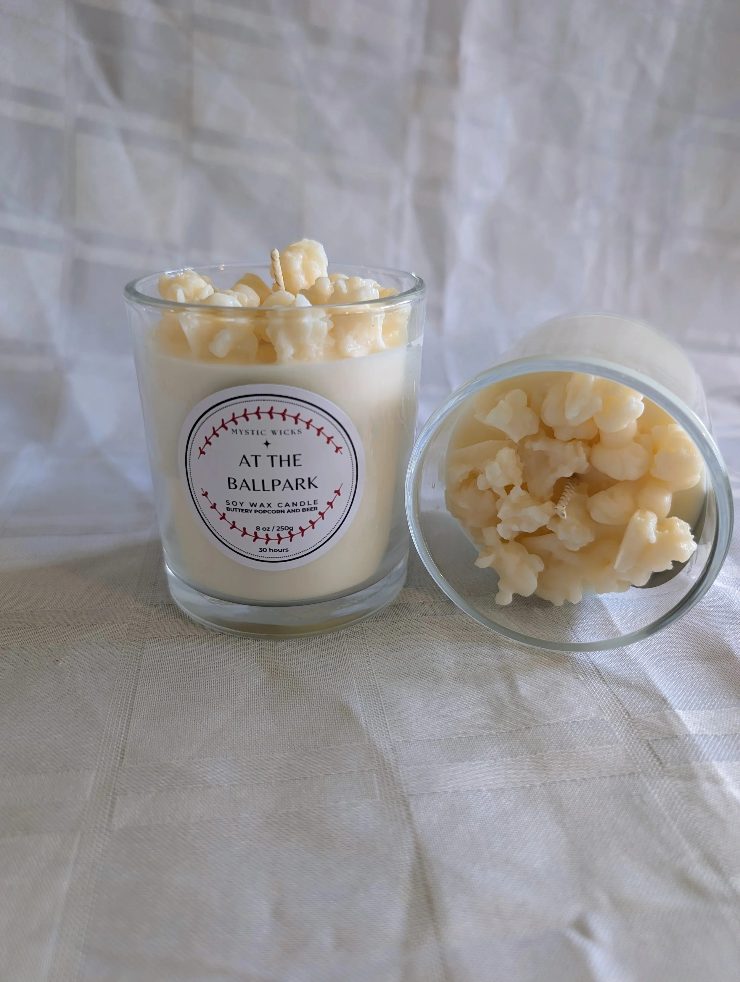 At The Ballpark Popcorn and Beer Novelty Candle