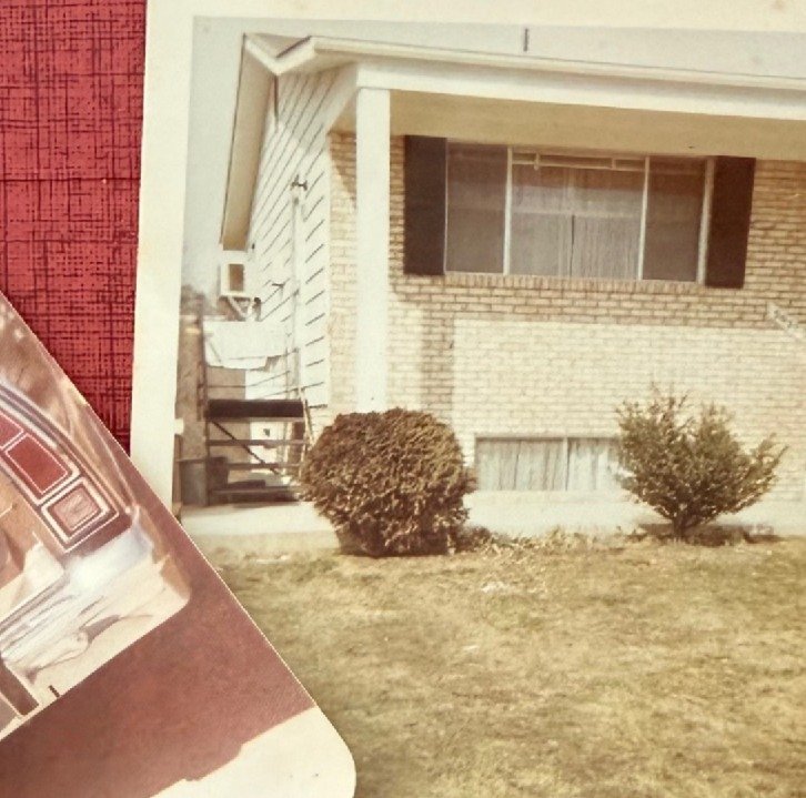 The side of the house - I thought the stairs were much taller