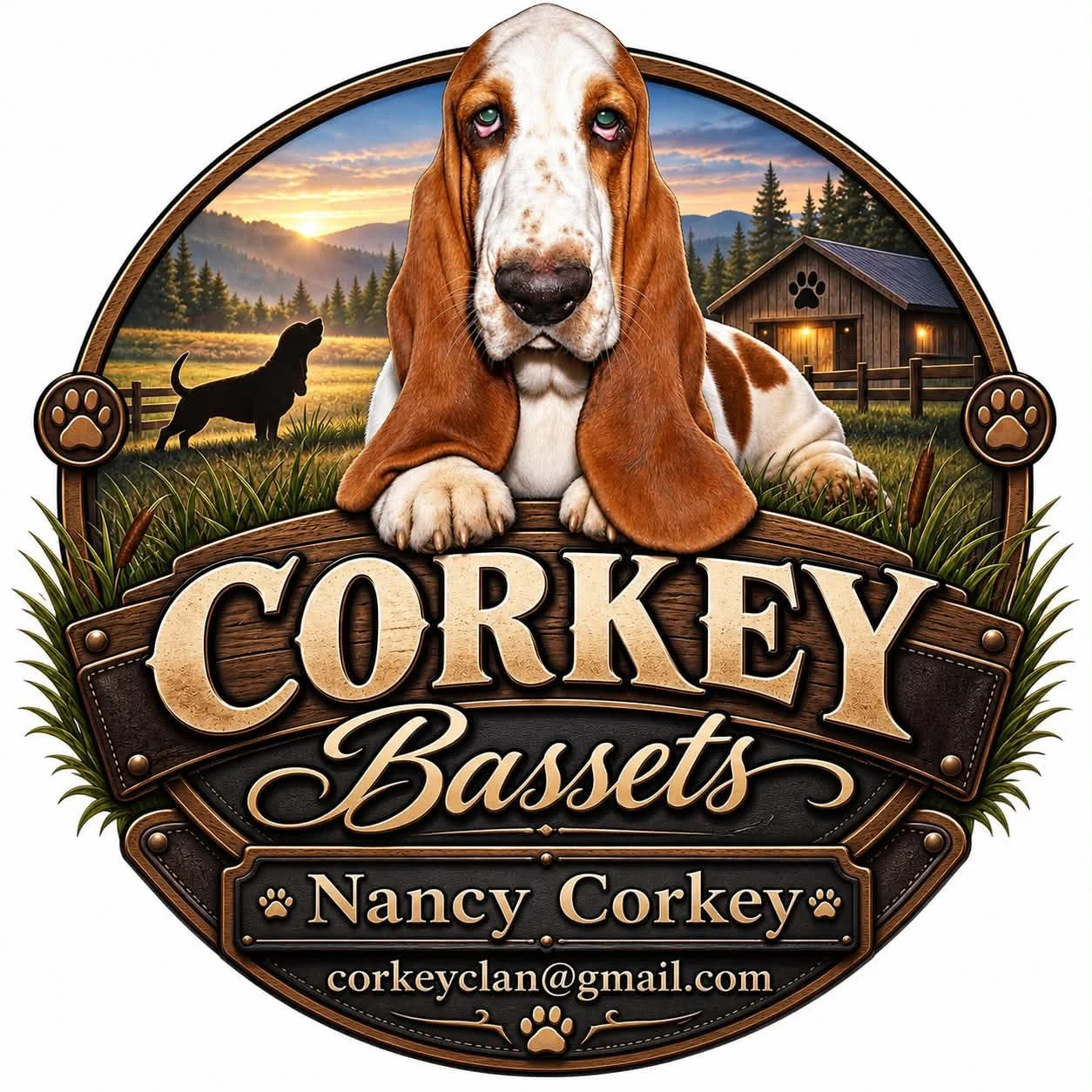 Corkey Bassets Logo
