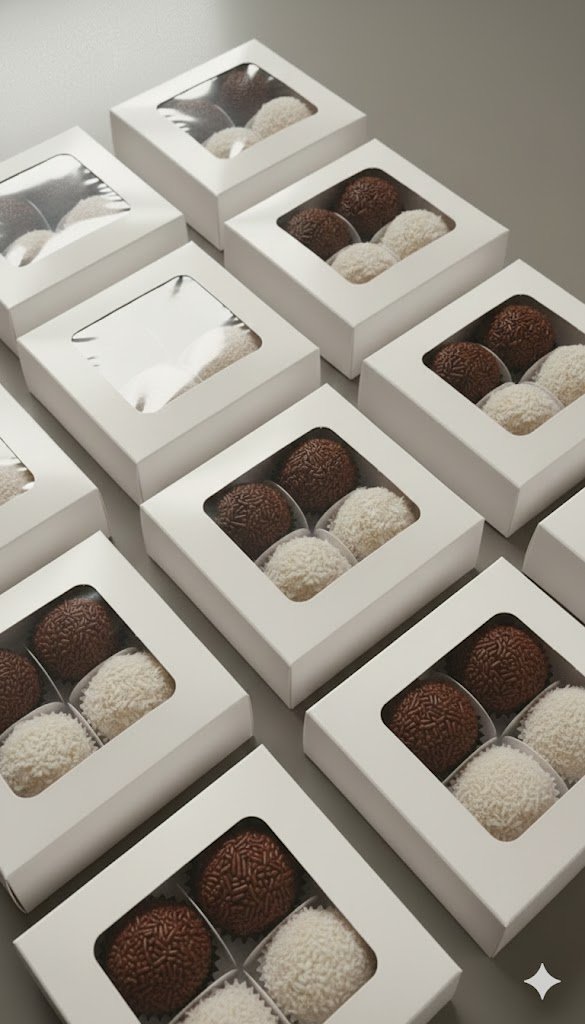 Premium Brazilian brigadeiro gift boxes, handcrafted in Canada and designed for corporate gifting and special events.