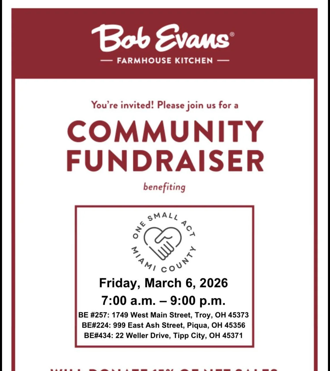 Bob Evans Dine & Donate