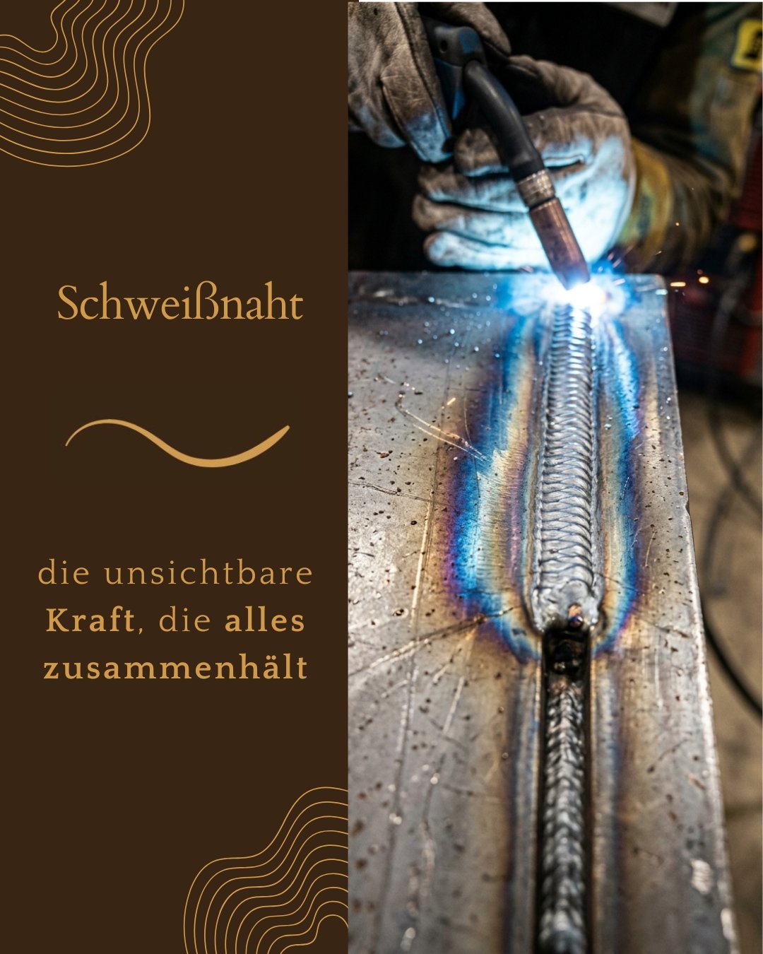 Die Schwei&szlig;naht ist die unsichtbare Kraft, die alles zusammenh&auml;lt. 🔥 W&auml;hrend das Auge das fertige Werkst&uuml;ck bewundert, entscheidet die Pr&auml;zision im Verborgenen &uuml;ber Stabilit&auml;t f&uuml;r die Ewigkeit. Wir setzen auf