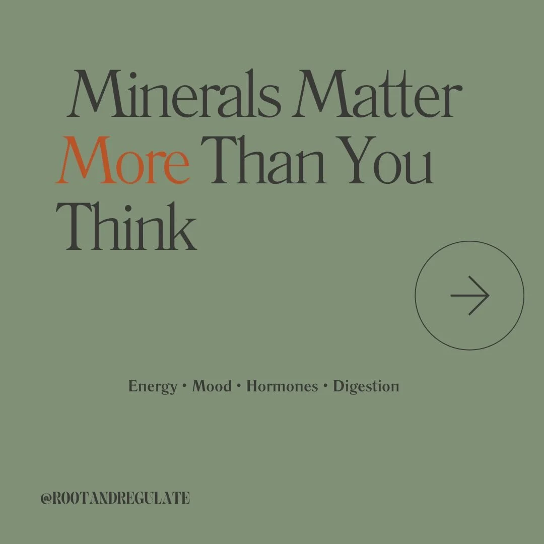 Feeling off but doing &ldquo;all the right things&rdquo;?
Mineral imbalances can hide under the surface.
Supporting minerals is often the missing piece ✨
DM me &ldquo;minerals&rdquo; to learn more