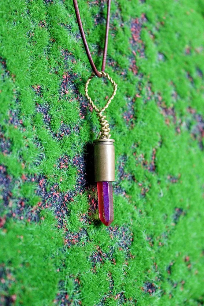 Red Quartz Bullet Necklace