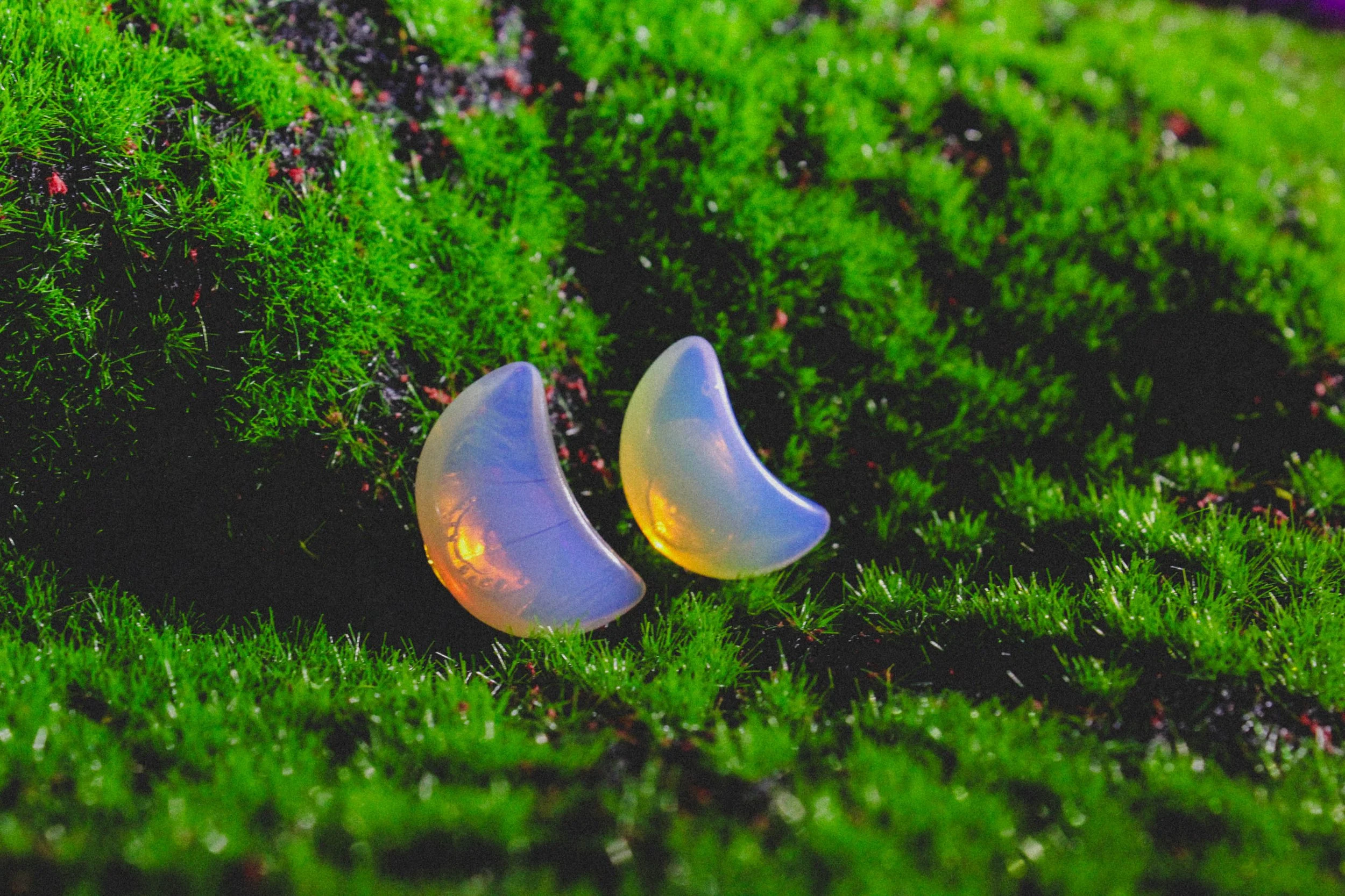 Opal Moon Earrings