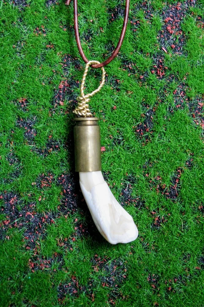 Elephant Tooth Bullet Necklace