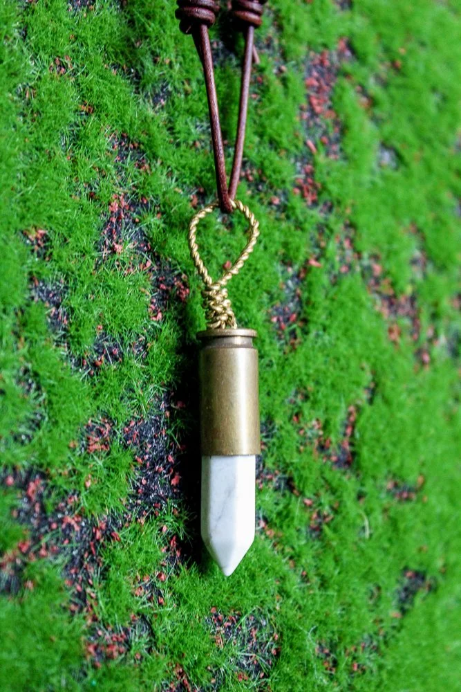 Howlite Bullet Necklace