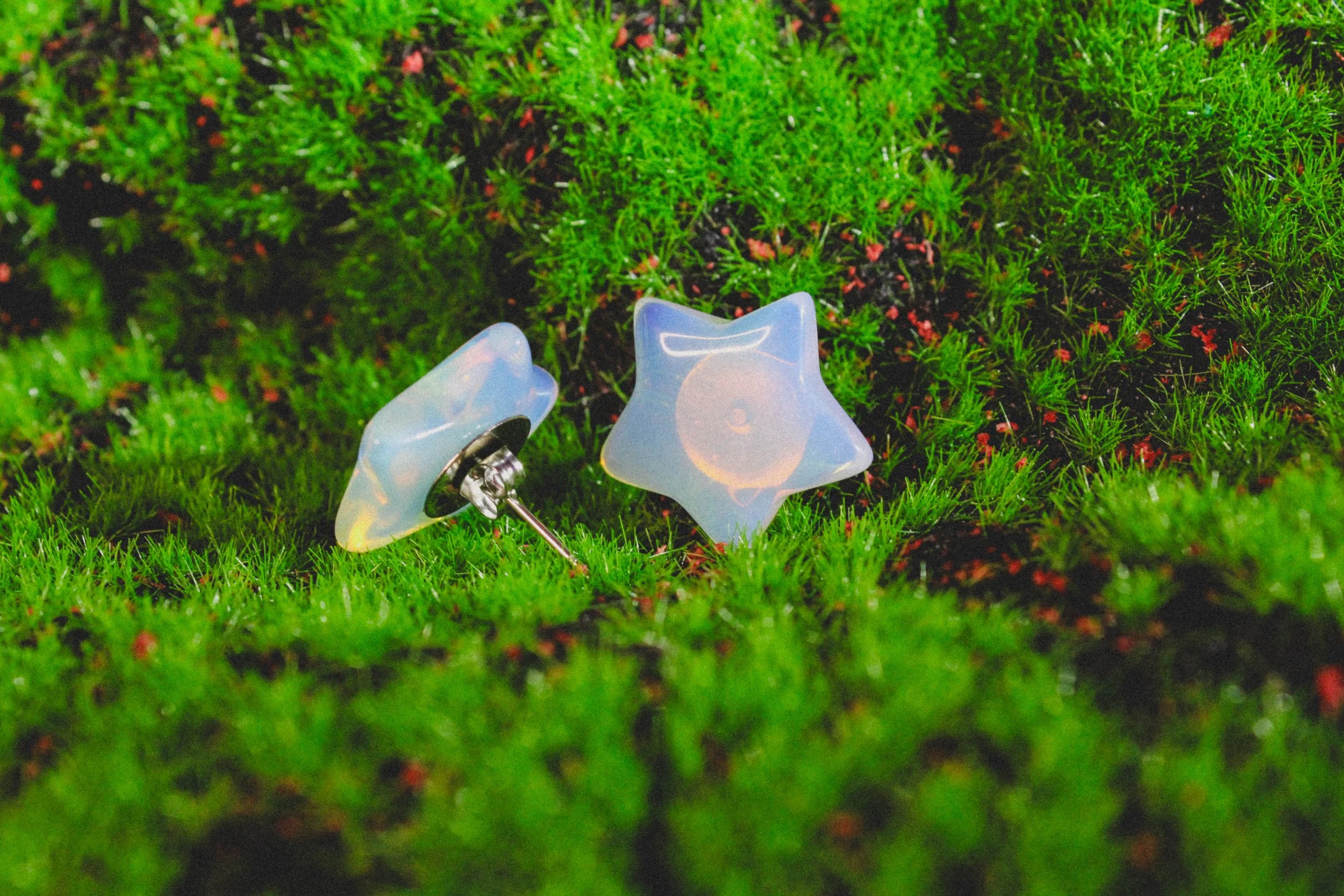 Opal Star Earrings