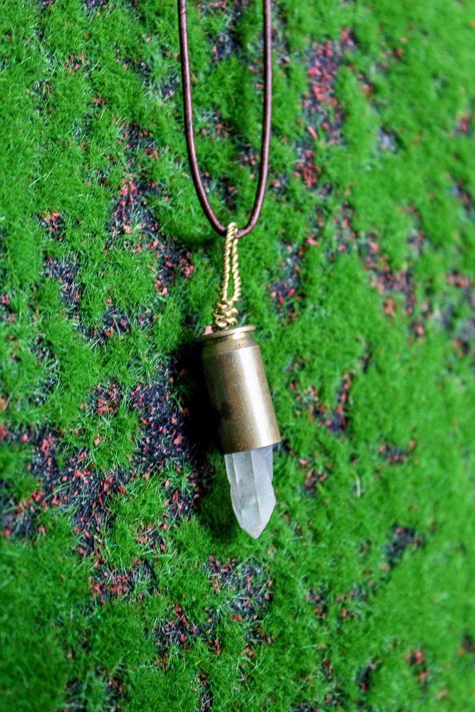 Clear Quartz Bullet Necklace