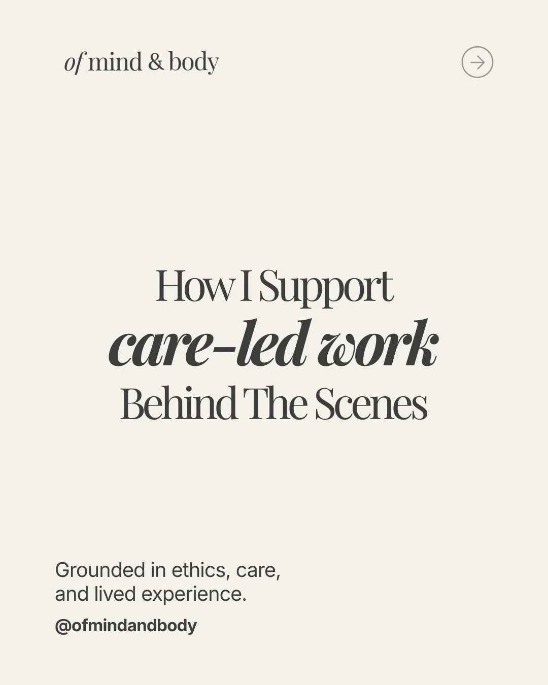 👋 A lot of my work happens behind the scenes. In our discussions, drafting, curating, and moments of slowing down long enough to find the right words.

I support care-led work by helping to bring clarity and structure to communication that carries r