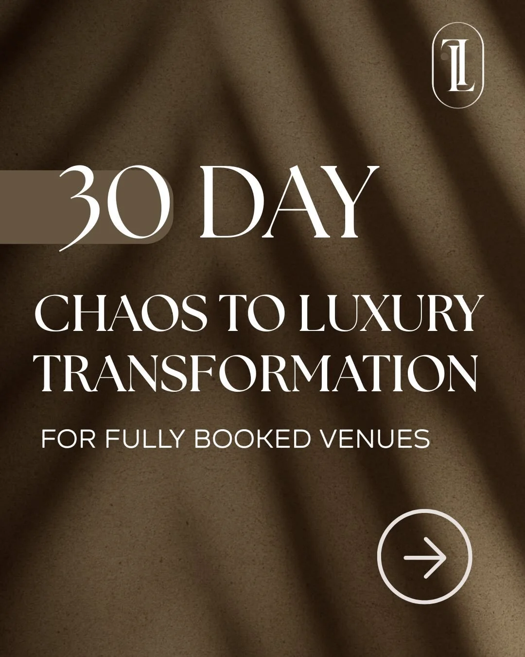 Peak season doesn&rsquo;t create chaos, it exposes it.

If your venue is fully booked but everything feels inconsistent or overwhelming. It&rsquo;s not a demand problem. It&rsquo;s a structure problem.

🤎 I created my 30-Day Chaos to Luxury Transfor