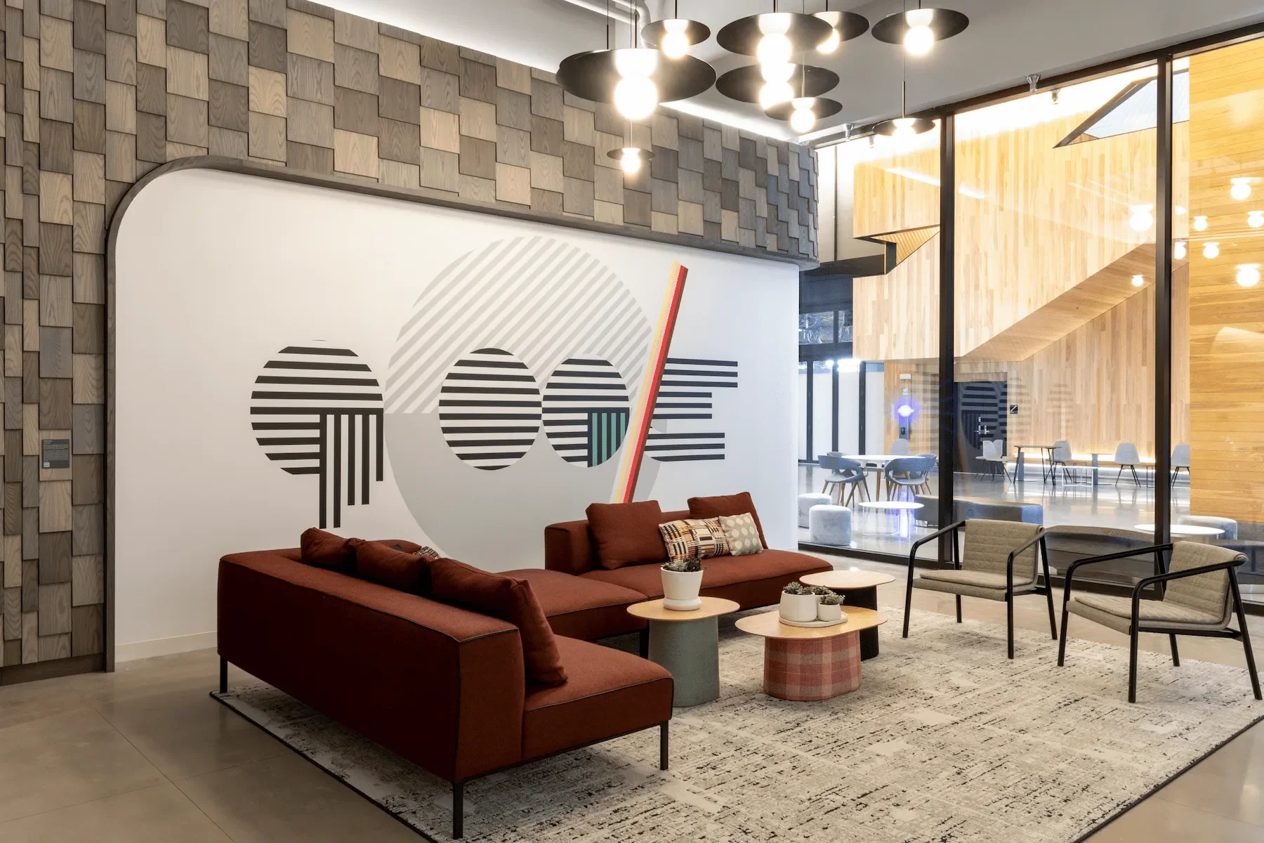  Cyrille Conan,  KAVOUT , 2022. Latex on wall. Photography by Mel Taing, courtesy of Google LLC. 