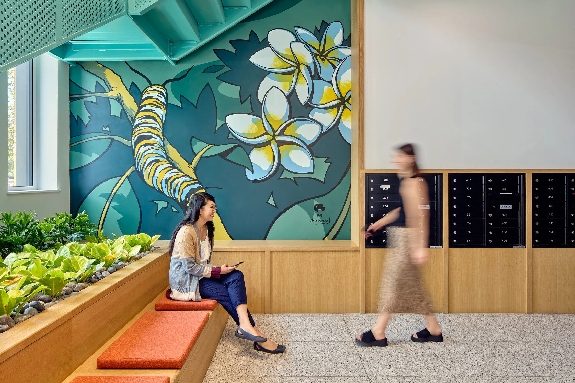  Michael Talbot,  Serenity , 2024. Hand-painted mural. © Michael Talbot. Photography by  Jane Messinger . 