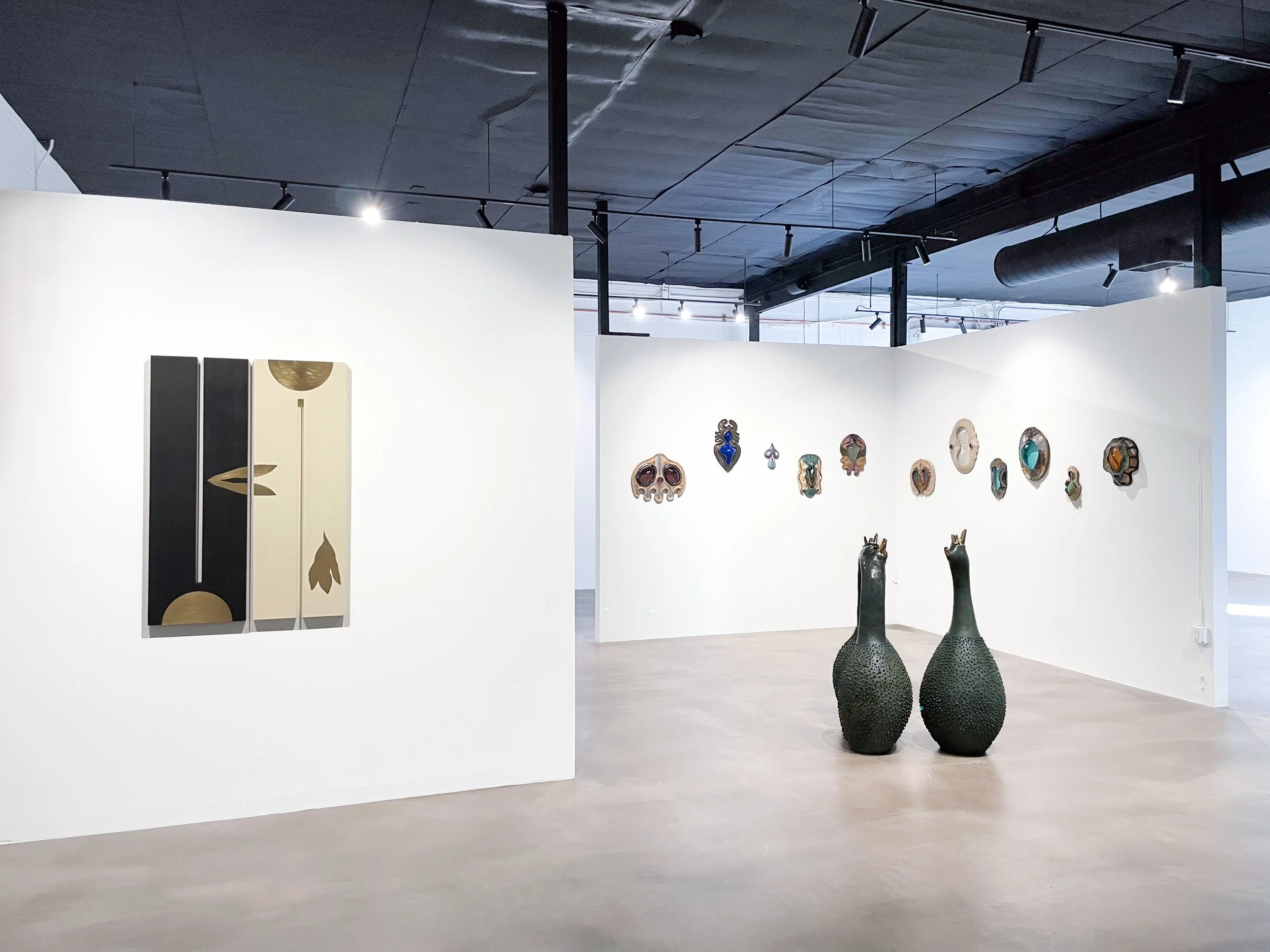  Installation view of  Hard ‘n' Soft , Brodin Gallery, Los Angeles, CA. On view February-April 2026. Co-curated by art_works and Abigail Ogilvy Gallery. All artwork © the artists. Photography by Abigail Ogilvy Gallery. 