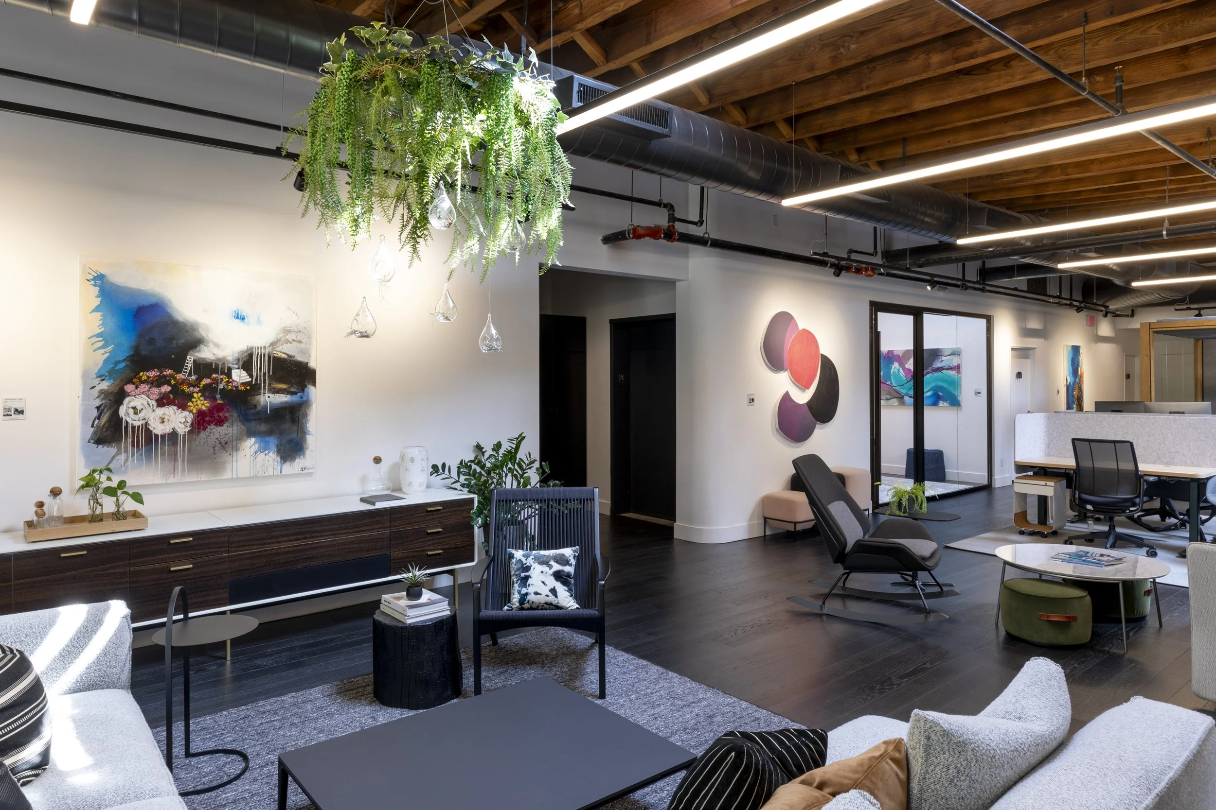  Installation view of  Art @ Curio , 134 Canal Street, Boston, MA. On view June-September 2023. All artwork © the artists. Photography by Mel Taing. 