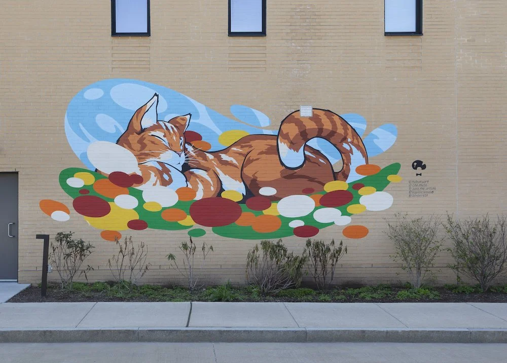  Michael Talbot,  Serenity and Tranquility , 2025. Site-specific mural, Chelsea, MA. © Michael Talbot. Photography by Will Howcroft. 