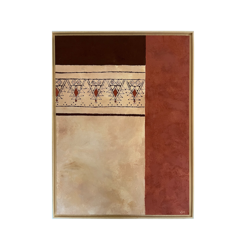 Motifs géométriques berbères inspirés de l’art amazigh – peinture de Vanessa Ben Amor