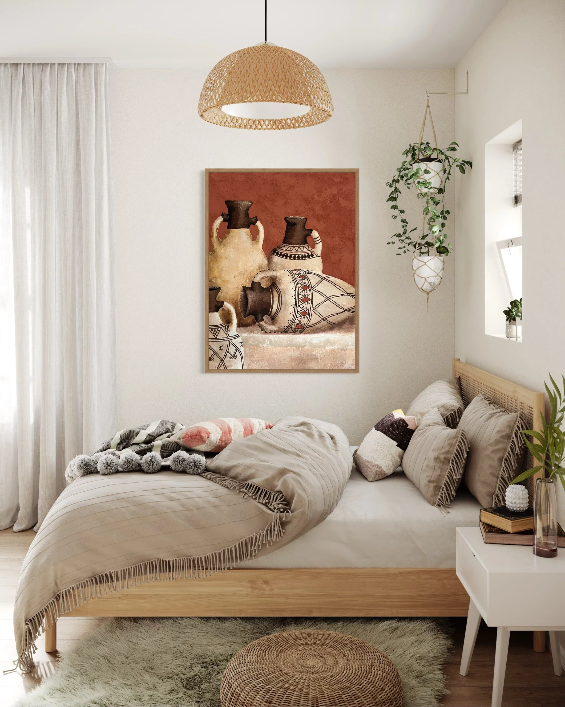 Motifs géométriques culturels berbères inspirés de l’art amazigh – peinture de Vanessa Ben Amor