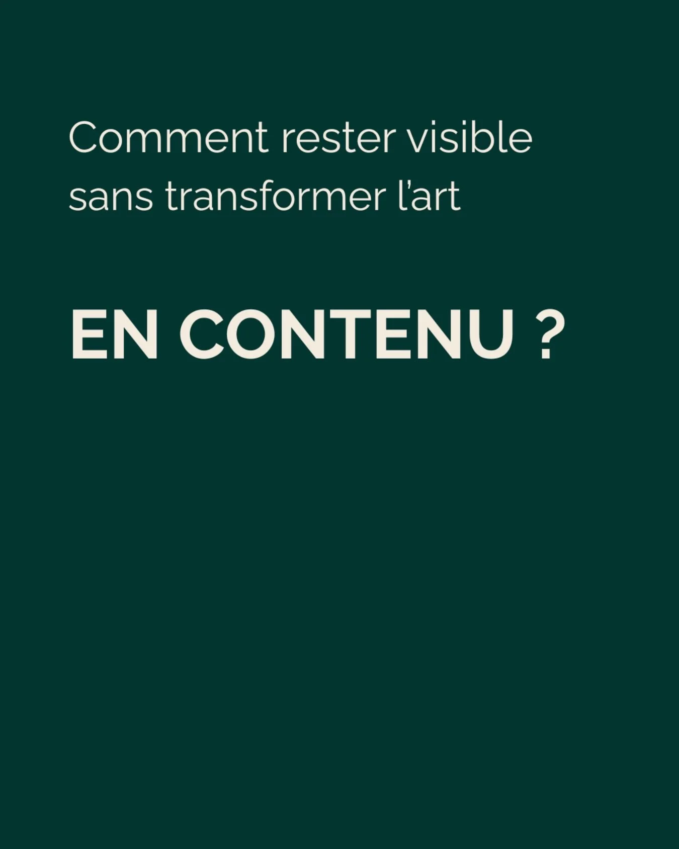Suite aux &eacute;changes au sujet de mon pr&eacute;c&eacute;dent post :

&laquo; 𝗢𝗻 𝗻𝗲 𝗿𝗲𝗻𝗱 𝗽𝗮𝘀 𝗹&rsquo;𝗮𝗿𝘁 𝗮𝗰𝗰𝗲𝘀𝘀𝗶𝗯𝗹𝗲 𝗲𝗻 𝗮𝗽𝗽𝗮𝘂𝘃𝗿𝗶𝘀𝘀𝗮𝗻𝘁 𝗹𝗲𝘀 𝗮𝗿𝘁𝗶𝘀𝘁𝗲𝘀. 𝗢𝗻 𝗹𝗲 𝘁𝘂𝗲. &raquo;

Certains de vos comme