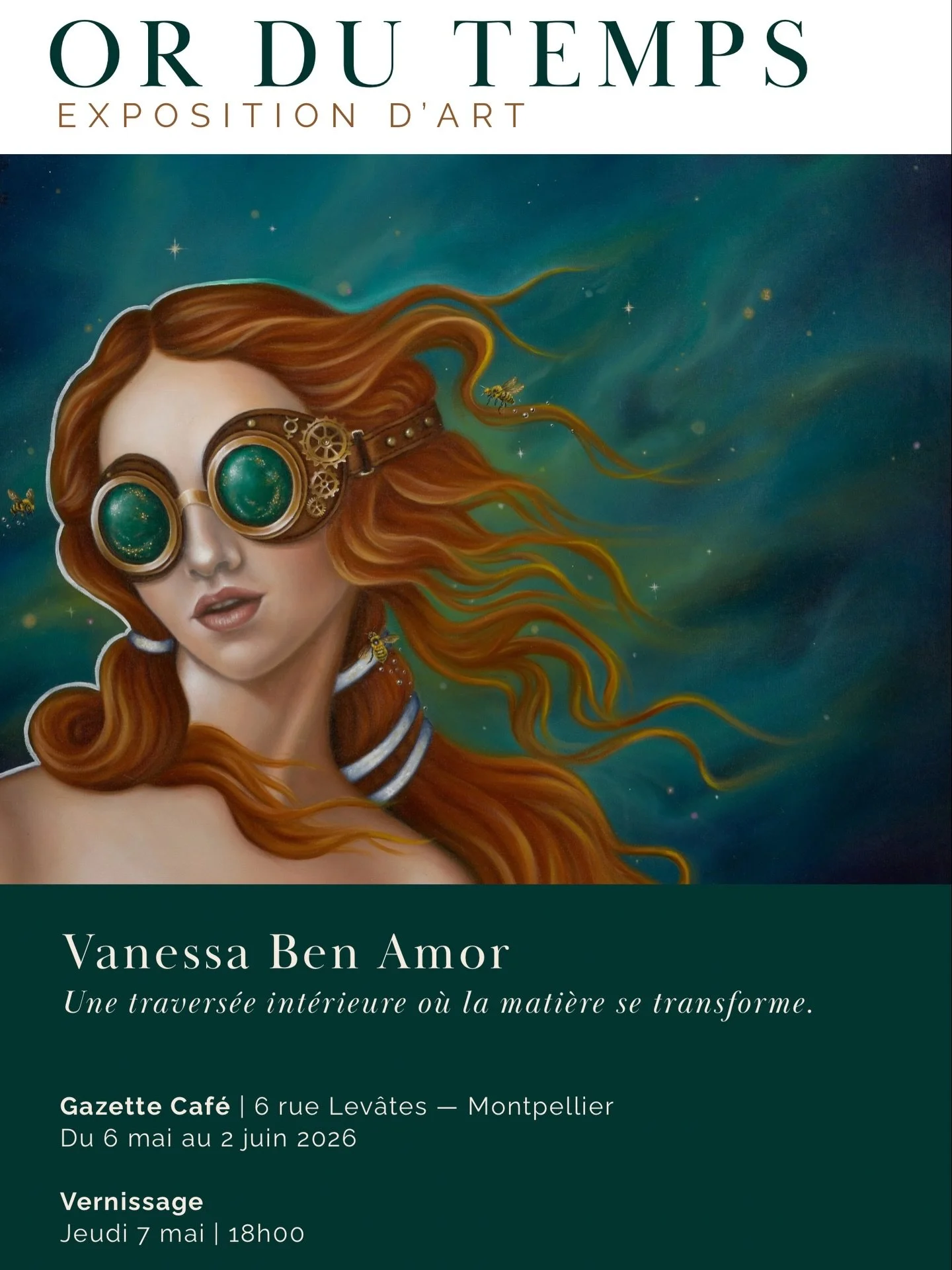 𝐎𝐫 𝐝𝐮 𝐓𝐞𝐦𝐩𝐬 prend place &agrave; la Gazette Caf&eacute;.
Une travers&eacute;e int&eacute;rieure en 7 &eacute;tapes, o&ugrave; la mati&egrave;re se transforme.

&bull; 𝗚𝗮𝘇𝗲𝘁𝘁𝗲 𝗰𝗮𝗳𝗲́ 6 rue Lev&acirc;tes &mdash; Montpellier
Du 5 mai 