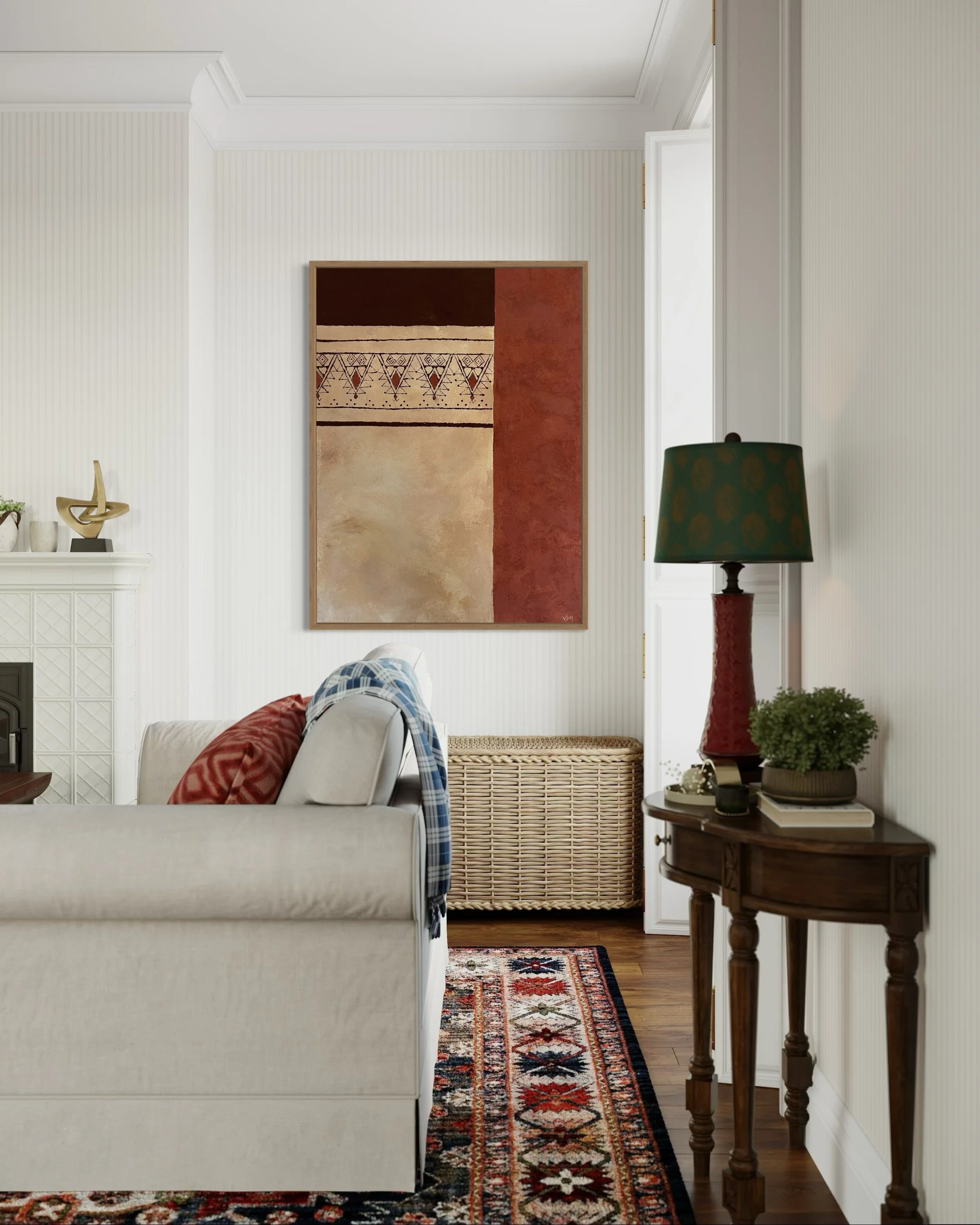 Motifs géométriques berbères inspirés de l’art amazigh – peinture de Vanessa Ben Amor