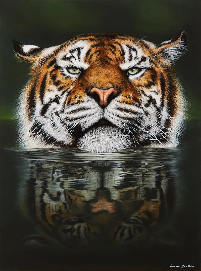 Le tigre-vanessa-benamor-artiste-animal-peinture-acrylique-montpellier-art-france-vert-eau-sauvage-tableau-artistique-décoration.jpg