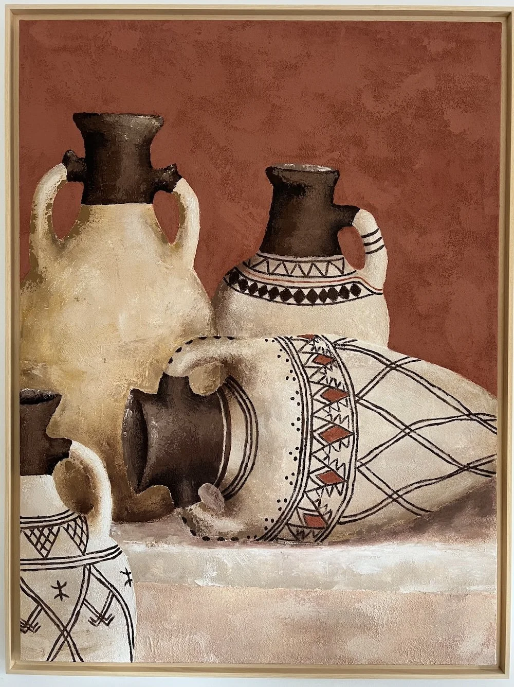 Motifs géométriques berbères inspirés de l’art amazigh – peinture de Vanessa Ben Amor