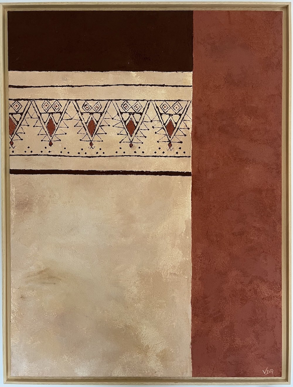 Motifs géométriques berbères inspirés de l’art amazigh – peinture de Vanessa Ben Amor